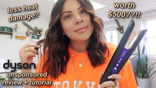 DYSON CORRALE STRAIGHTENER REVIEW amp TUTORIAL BY A PRO HAIRDRESSER  BEACH WAVES W A FLAT IRON [upl. by Sosthena]