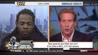 Richard Sherman vs Skip Bayless on ESPN 1st Take [upl. by Melvena139]