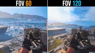 60 FOV vs 120 FOV Call of Duty Warzone Gaming Performance Comparison [upl. by Mendez]