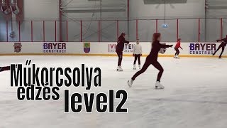 Műkorcsolya edzés  level 2  Jégördögök SC [upl. by Rabkin]