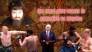 mma guru reacts to pavlovich vs blaydes [upl. by Albertine]