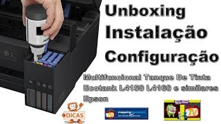 Impressora Multifuncional Epson L4150 L4160 Ecotank  UnboxingInstalação e Configuração [upl. by Wilhelmine]