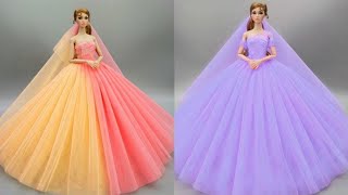 Barbie Doll Makeover Transformation👗💞DIY Miniature Ideas for Barbie Wig Dress Faceup and More [upl. by Effy]