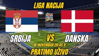 SRBIJADANSKA LIGA NACIJA  18Novembar 2045 h  PRATIMO UŽIVO nationsleague fudbalsrbija [upl. by Karalee]