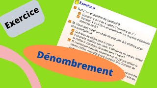 Exercice de Dénombrement Spécialité Maths Terminale [upl. by Nauqit]