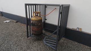 Modern Gas Cylinder cage outdoor indiakeralaroofwork welding gascylindercagefocusoncreations [upl. by Syxela]