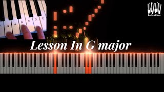 Lesson In G major tutorial by Broken Piano  Piano cover by Shuvranil [upl. by Oca639]