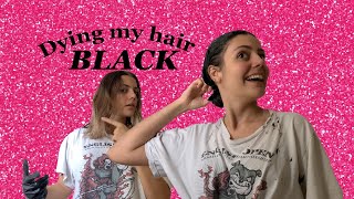 Box dying my hair black [upl. by Annecorinne]