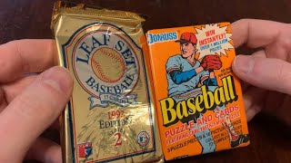 HOF HIT amp ERROR HUNT 1992 Leaf Series 2 amp 1990 Donruss junkwax rippingpacks baseballcards [upl. by Eineeuq]