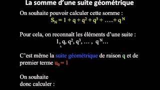 somme dune suite géométrique  a écriture avec le symbole sigma [upl. by Reprah]