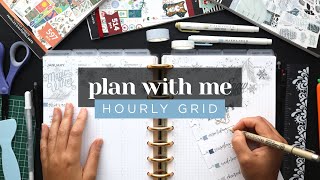 PLAN WITH ME  Hourly Grid Layout Weekly Setup in a Classic Happy Planner  Winter Magic [upl. by Essie]