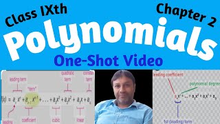 Polynomials  Class IXth  Chapter 2  OneShot Video [upl. by Buyse]