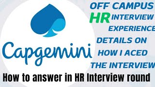 My capgemini hrinterview experience capgeminijobs capgeminioffcampus  I thought I messed up🤔☹ [upl. by Aicnelav]