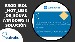 BSOD IRQLNOTLESSOREQUAL Windows 11 ✔️ SOLUCION [upl. by Willmert770]