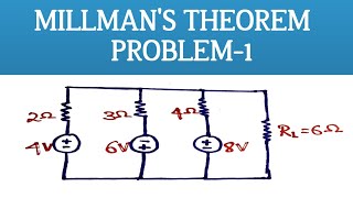 How to solve Millmans theorem problemsproblem1 [upl. by Centeno150]