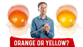 Egg Yolks Orange or Yellow – Pasture Raised Eggs vs Factory Farm Eggs – Which is Better – DrBerg [upl. by Moya]