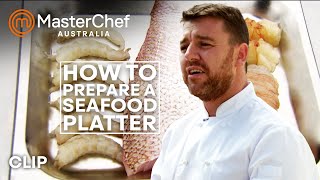 How to Prepare Seafood  MasterChef Australia  MasterChef World [upl. by Baumbaugh722]