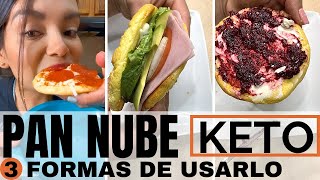 🍞Pan Nube KETO con solo 3 ingredientes ¡Ideal para la dieta keto [upl. by Cattan]