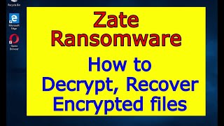 Zate virus ransomware How to decrypt Zate files Zate File Recovery Guide [upl. by Magee]