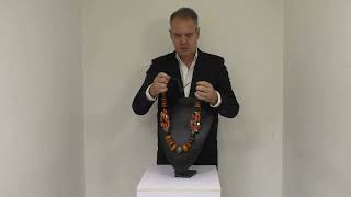 9688 Superb Moroccan Berber Amber Coral Necklace [upl. by Etterb]