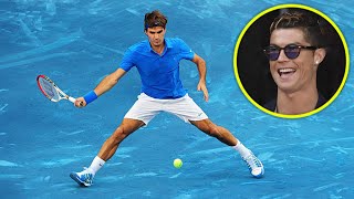 The Day Federer Used Magic on Blue Clay Even Cristiano Ronaldo was Impressed [upl. by Wesle]