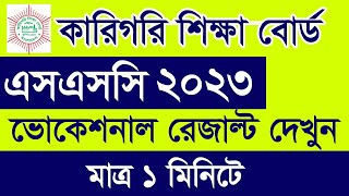 How to Check SSC Vocational Result 2023  ভোকেশনাল এসএসসি রেজাল্ট দেখুন  SSC Technical Result 2023 [upl. by Nilyam232]