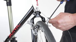 Set Up A Bikes Cantilever Wheel Rim Brake [upl. by Adiuqram]