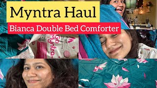 Myntra Blanket Haul Bianca Blanket  Comforter  Sasta comforter with Good Quality  Bianca Brand [upl. by Tanney]