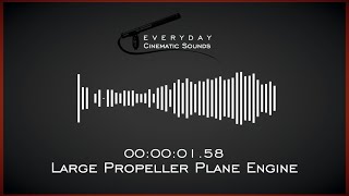 Large Propeller Plane Engine  HQ Sound Effect [upl. by Carvey]