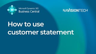 How to use customer statement in Business Central  tutorial [upl. by Turrell625]