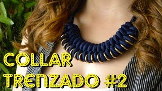 COMO HACER UN COLLAR TRENZADO  PARACORD NECKLACE [upl. by Steinman]