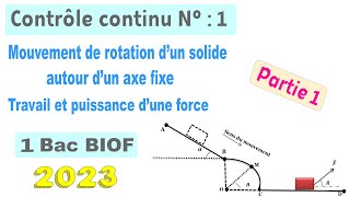 1BAC BIOF  Contrôle 1 semestre 1  Partie Physique  Modèle 1 [upl. by Dorraj]