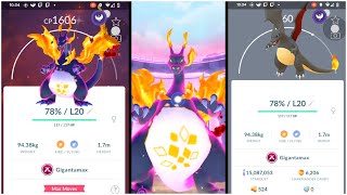 ✨✨ MY FIRST EVER GIGANTAMAX Charizard RAID in POKEMON GO ✨✨ ITS A SHINY ✨✨ [upl. by Alathia411]