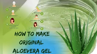 How to Make Original Aloevera Gel Usefull for face hair and skin care for long time [upl. by Krigsman453]