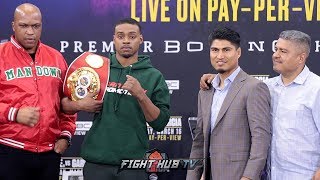 THE FULL ERROL SPENCE JR VS MIKEY GARCIA FINAL PRESS CONFERENCE AND FACE OFF VIDEO [upl. by Akinaj]