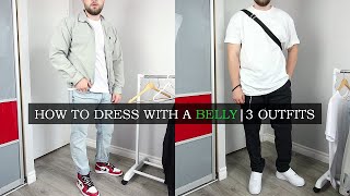 How To Dress With A Belly  3 Outfits [upl. by Yenrab158]