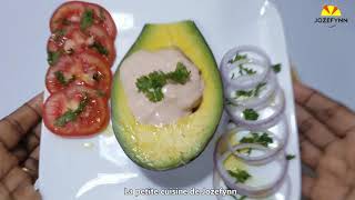 Salade dAvocat aux Crevettes  Recette Vinaigrette  Avocado shrimp salad [upl. by Sabsay]