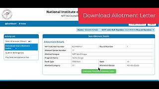 Seat allotment process for eCounselling for Admissions  2024 [upl. by Doxia]