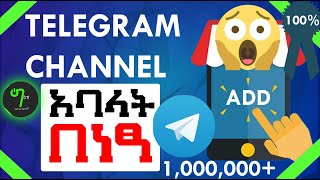 How to ADD MEMBERS FOR TELEGRAM CHANNEL Simply with one Application  in Amharic [upl. by Nohsad767]