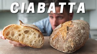 CIABATTA Crispy Crust✔️ Silky Open Crumb✔️ Biga ✔️ [upl. by Scarface]