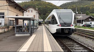 Bahnverkehr in Läufelfingen 08102024 [upl. by Yssenhguahs]