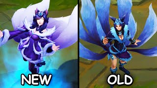 All Ahri Skins NEW and OLD Texture Comparison Rework 2023 League of Legends [upl. by Harraf]