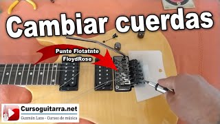 Como cambiar cuerdas guitarra eléctrica con puente flotante [upl. by Flam]