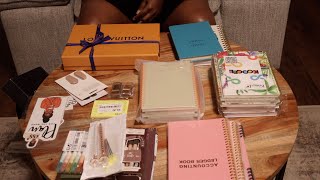 LOUIS VUITTON Desk Agenda Set Up [upl. by Suoicerpal]