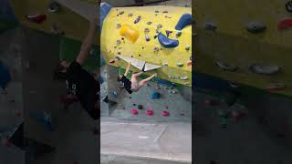 Black Tag V8  Stratus Climbing in Norman OK climbingindoorclimbing climbinggymbouldering [upl. by Ayisan]