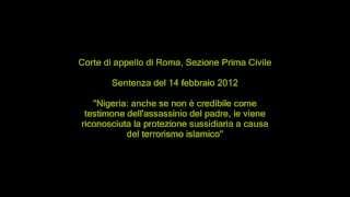 Nigeria protezione sussidiaria a causa di terrorismo islamico che imperversa [upl. by Anitnemelc316]