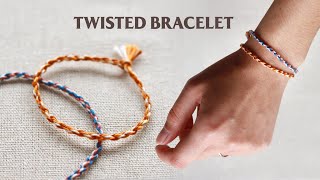 DIY Twisted Friendship Bracelets  Great for kids [upl. by Peskoff426]