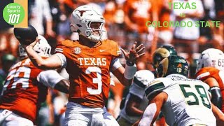 Texas Longhorns vs Colorado State Rams Full Game College Football Higlights collegefootball [upl. by Nefen733]