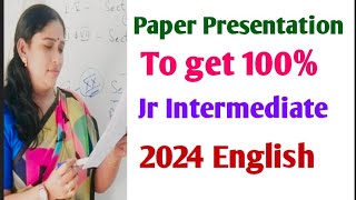 Paper Presentation in the board Exam Jr Intermediate English [upl. by Venu]