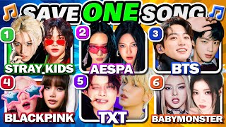 SAVE ONE SONG PER KPOP GROUP 🔥 6 Songs Each Round  Kpop Quiz 2024  KMusic Quiz 2 [upl. by Ailerua]